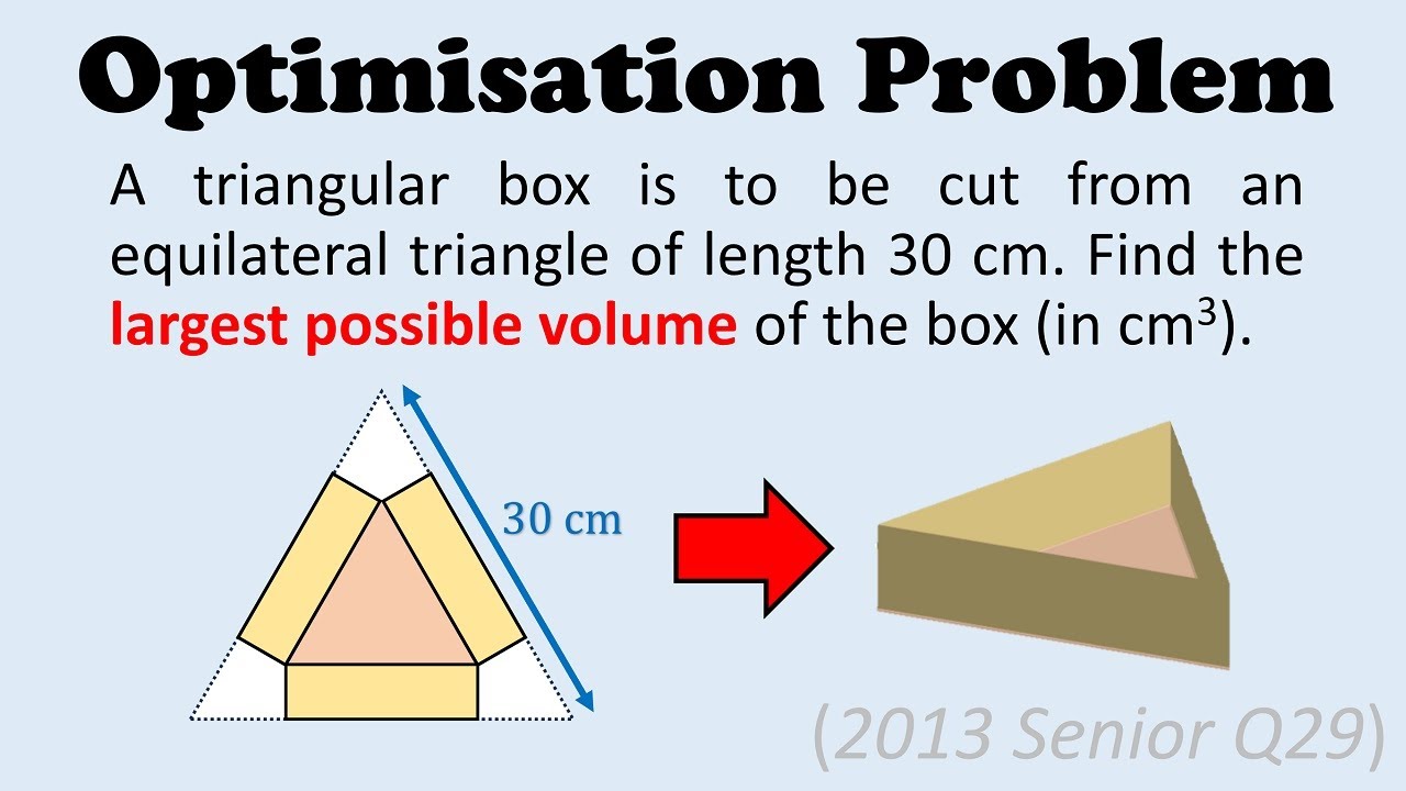 2 Methods to solve an Olympiad Optimisation Problem