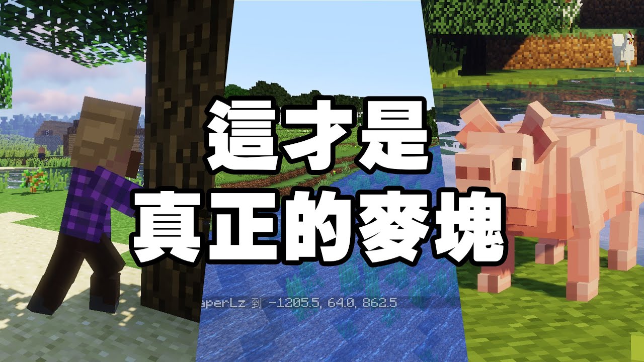 原來我們都被騙了！這才是 Minecraft 真實的樣貌｜10 個讓麥塊變真實的 Minecraft 模組【紙片模坊】