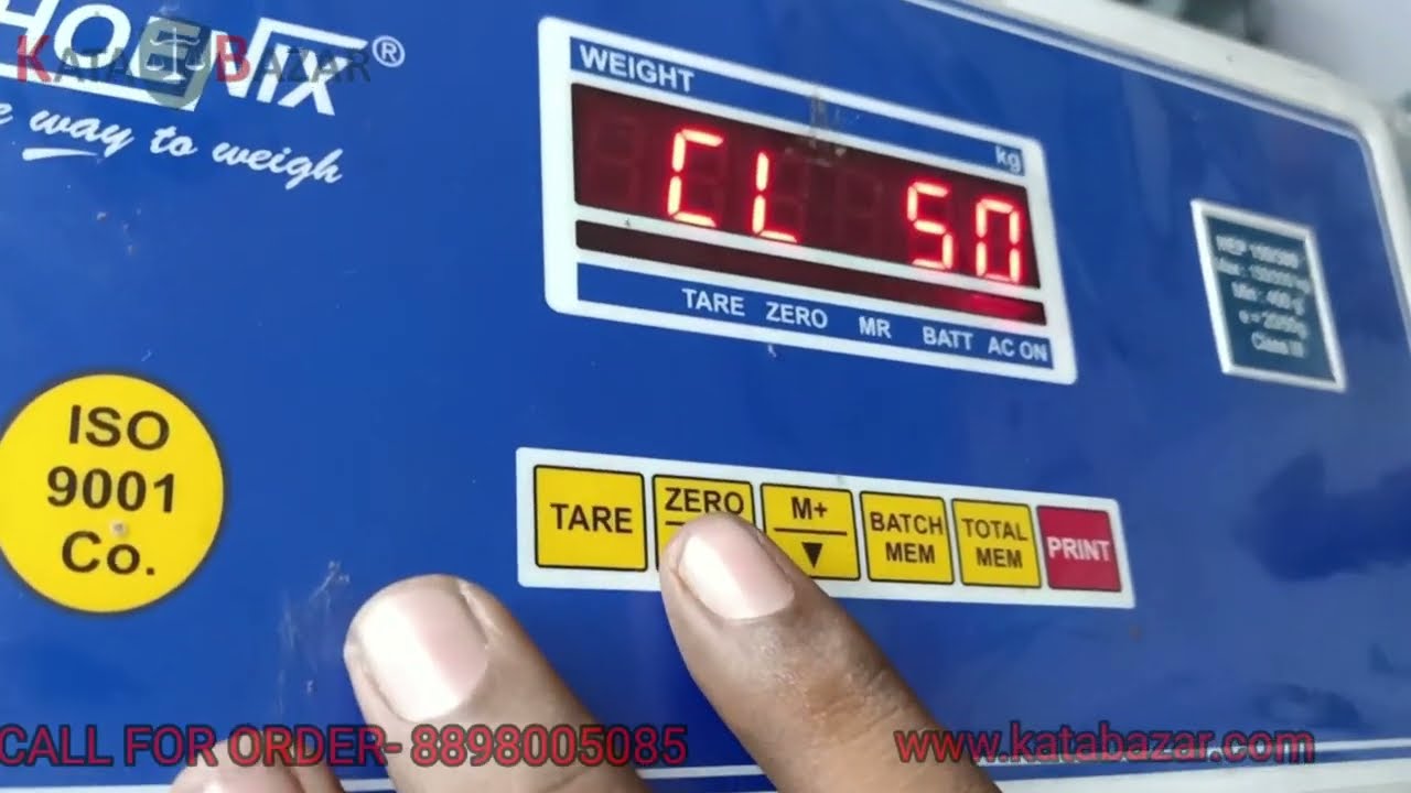 Phoenix weighing scale calibration & setting