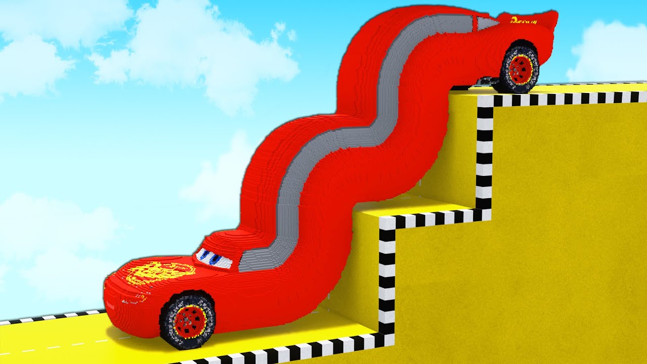 LONG CARS vs STAIRS JUMPS DOWN in Teardown