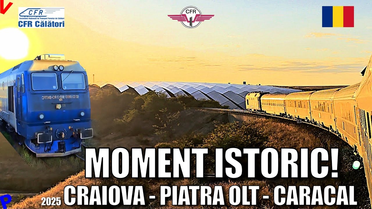 Craiova - Caracal | Tren cu vagoane IR 79 Budapesta - Bucuresti pe traseu deviat