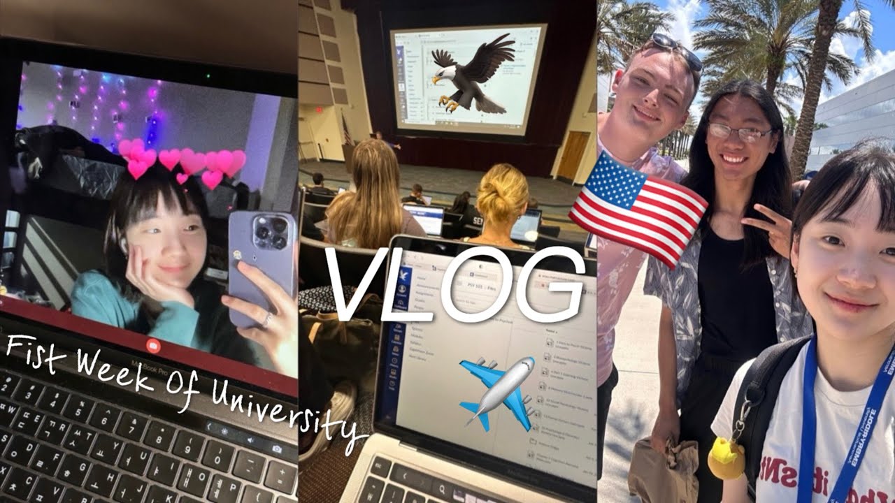 vlog🇺🇸 | 04년생의 미국 대학 개강 첫날 브이로그 | Embry-Riddle Aeronautical University | 가족과 작별인사 | 유학 현실😭