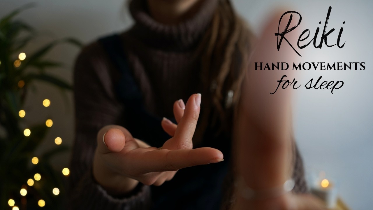 Reiki ASMR ~ Comforting Hand Movements for Sleep | Face Touching, Rain Sounds &Thunders (No Talking)