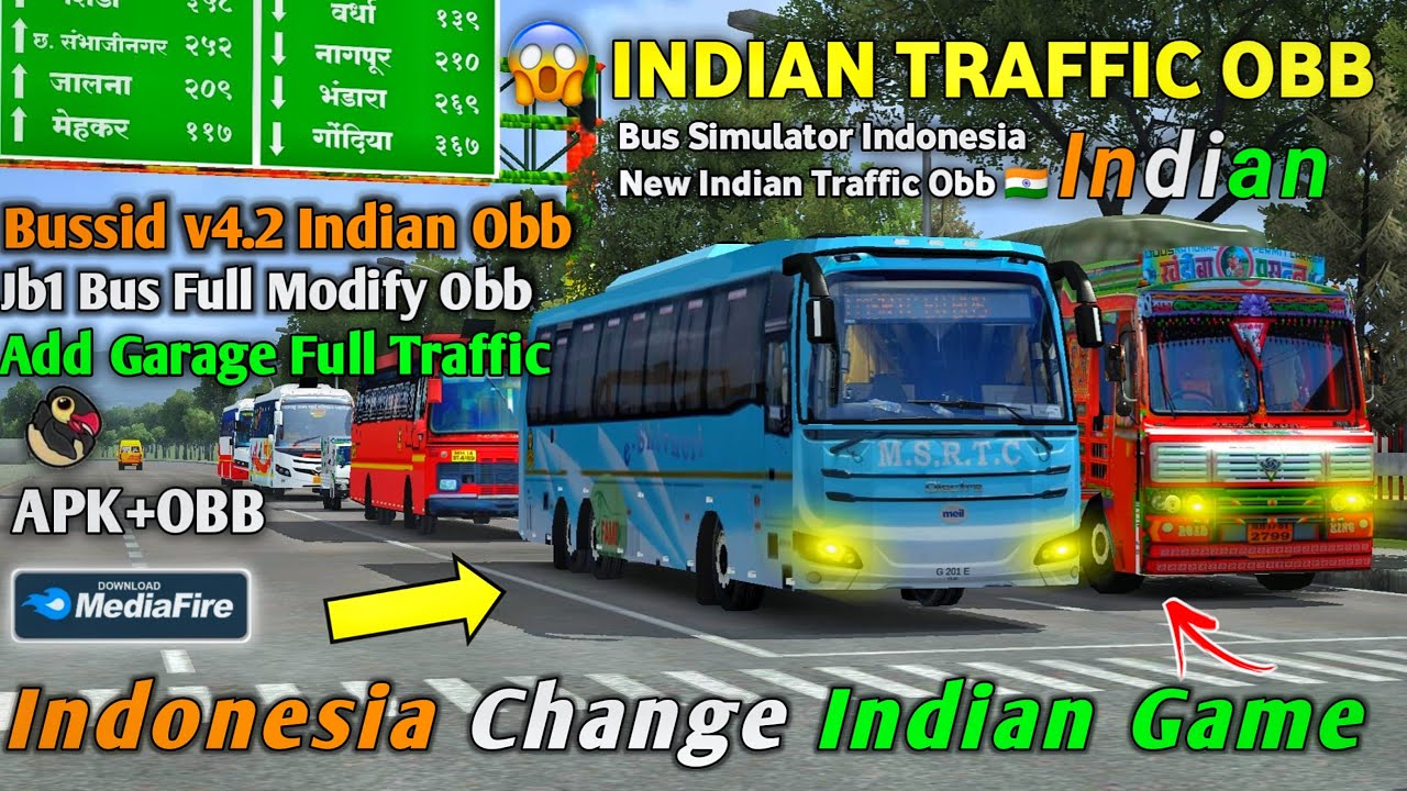 New Indian Traffic Obb Setup bussid v4.2 for Bus Simulator Indonesia Game | India Obb