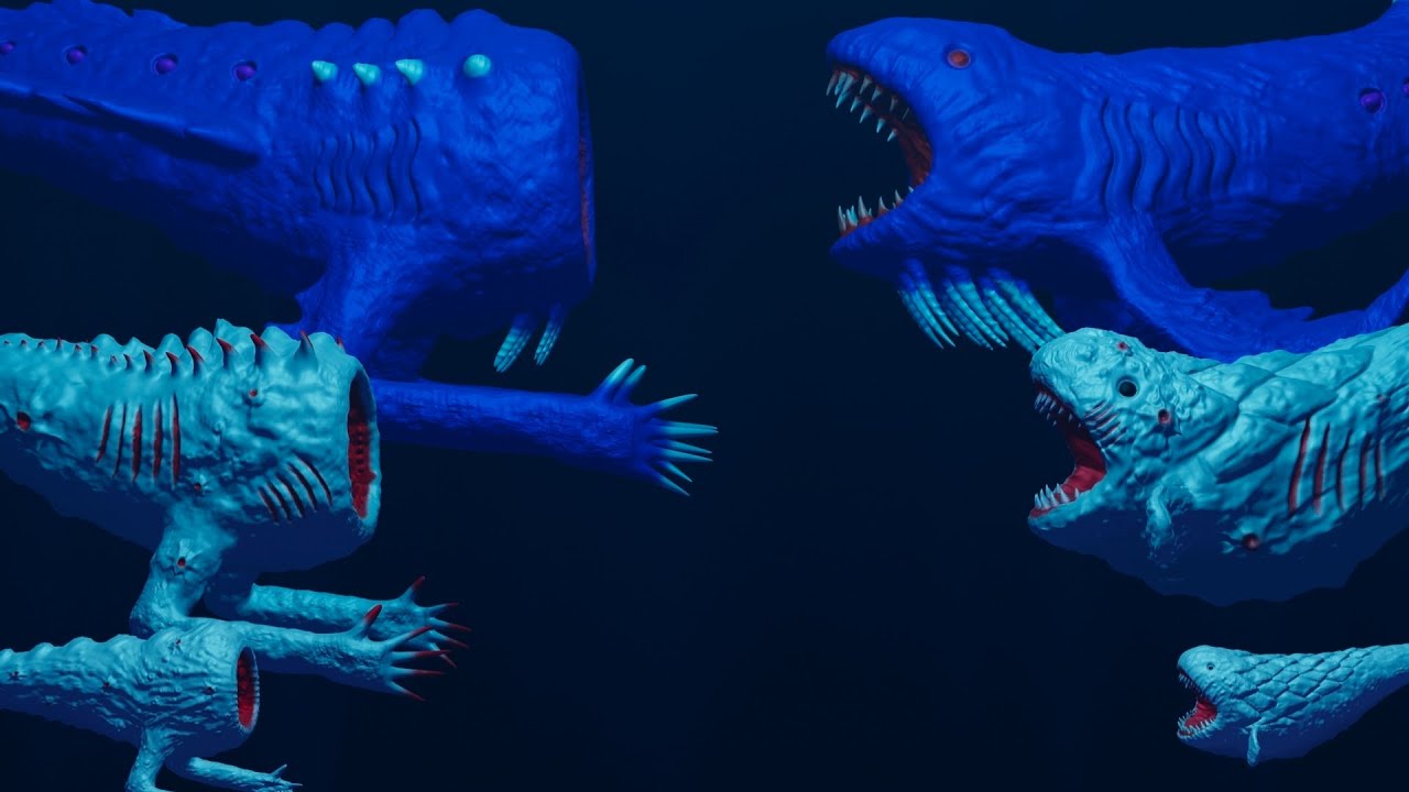 Bloop team vs sea eater team | sea monsters animation full video