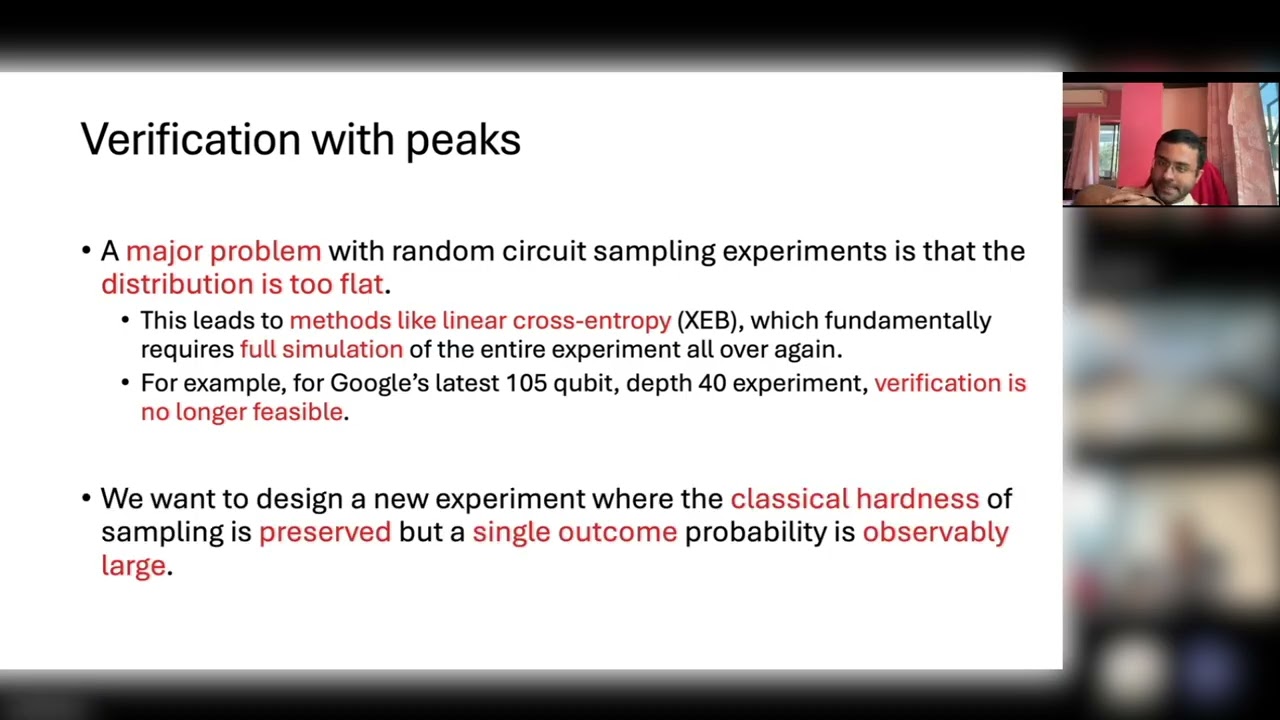 [Quantum Seminar] Soumik Ghosh | Peaked quantum advantage using error correction