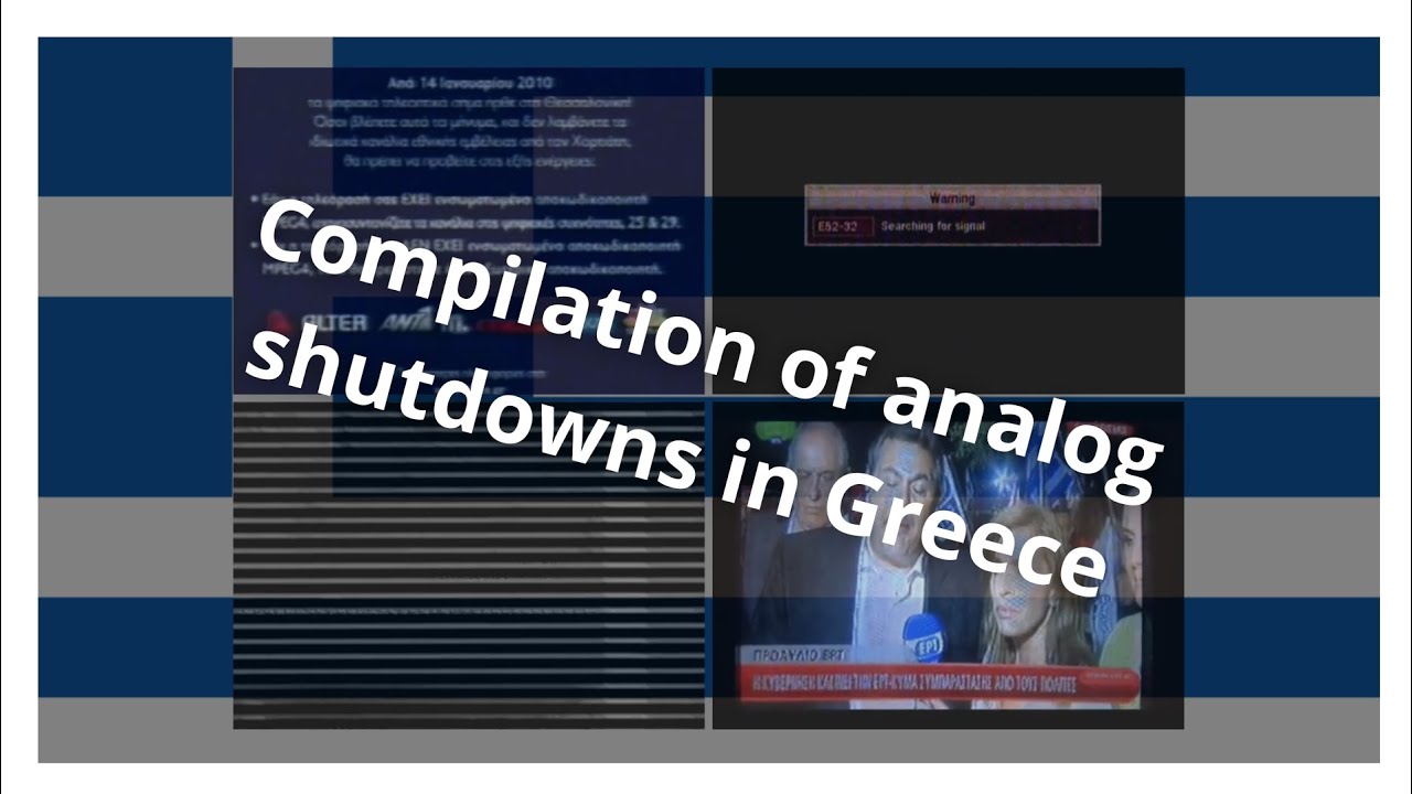 Compilation of analog shutdowns in Greece