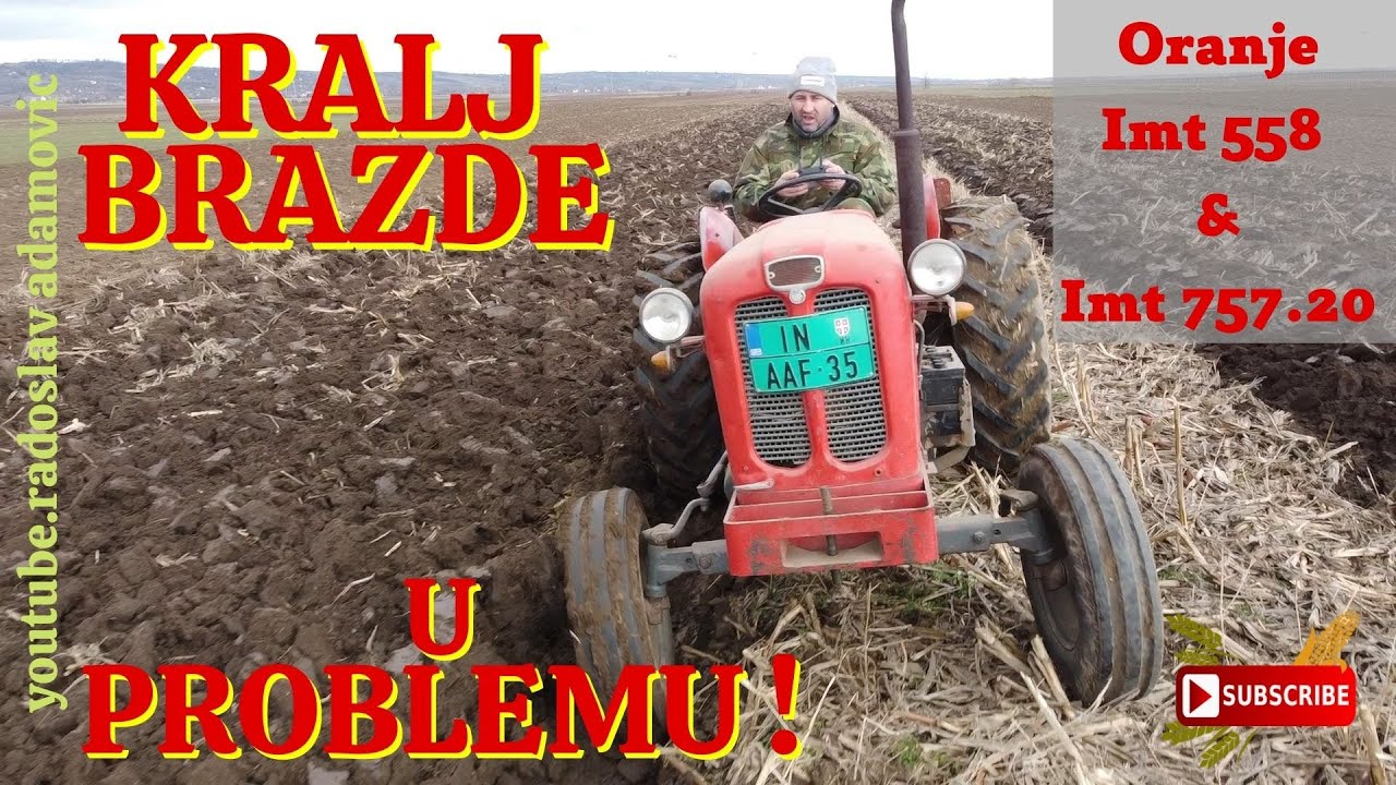KRALJ BRAZDE U PROBLEMU ! Oranje IMT 558 & IMT 757.20 ; FURROW KING IN PROBLEM! Plowing IMT 558