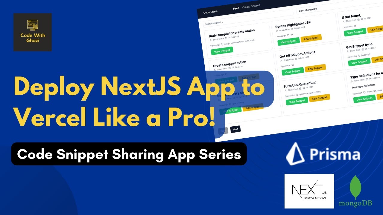 Deploy our NextJS, Prisma ORM App to Vercel | Series Finale
