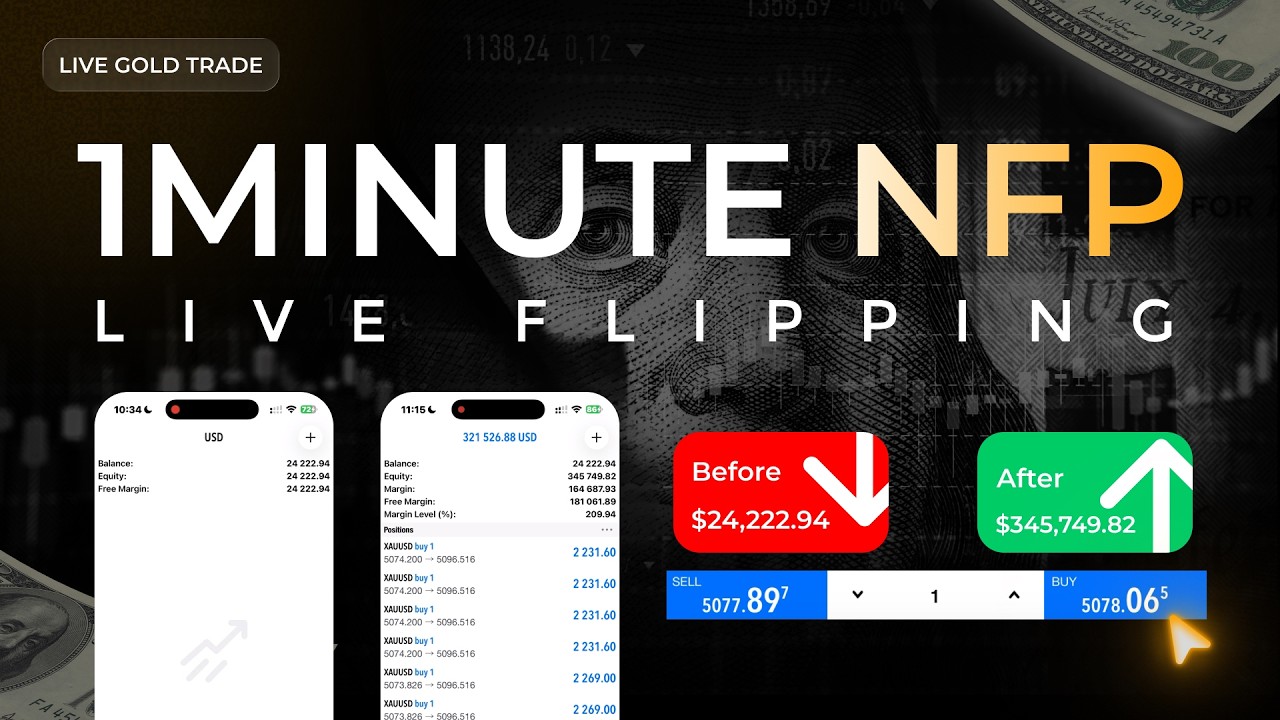 Gold Trading Live: $335,000 Profit on NFP News (No Bots)