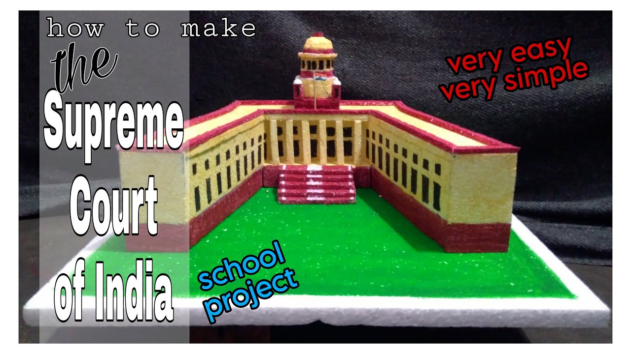 How to make supreme court of India//model with thermocol for school project work