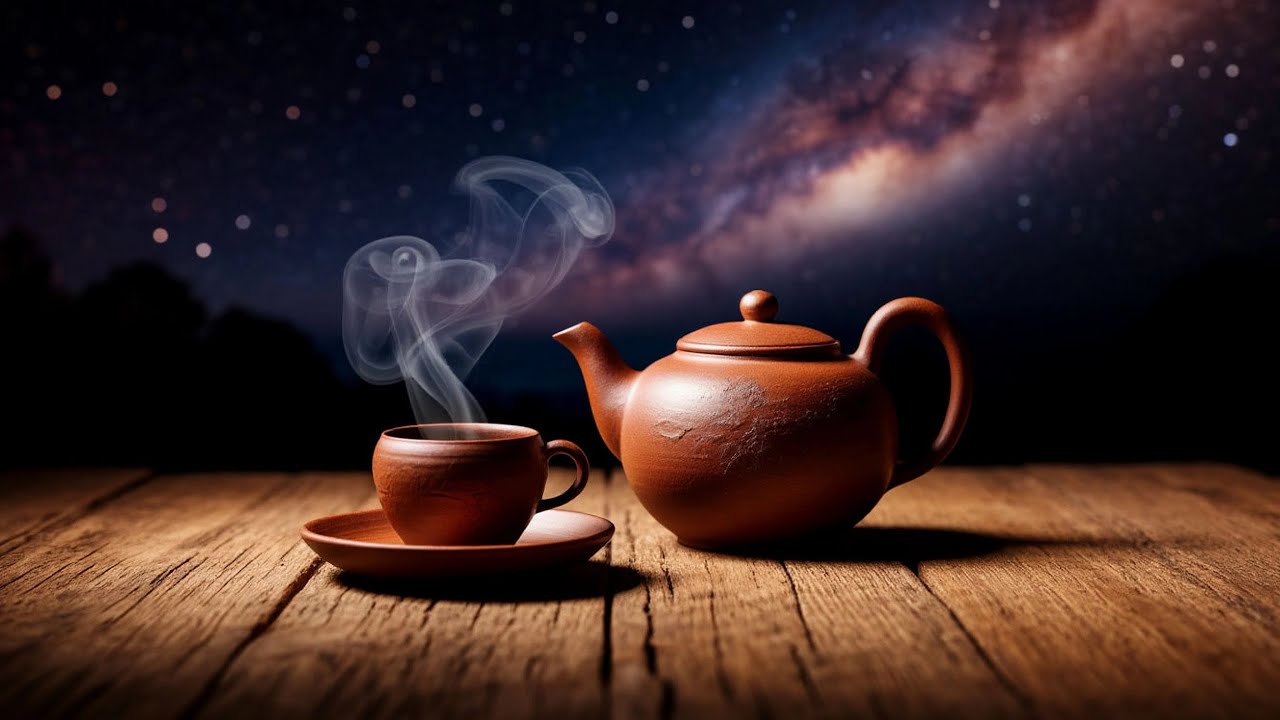 Oriental Night Soundscape | Zen Tea, Stars & Deep Calm