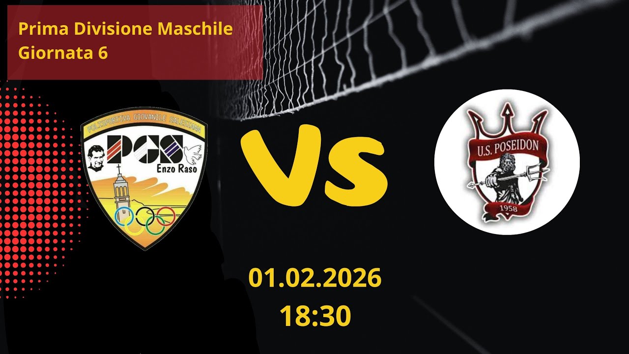 Giornata 6 1D Maschile: Pgs Enzo Raso VS U.S. Poseidon