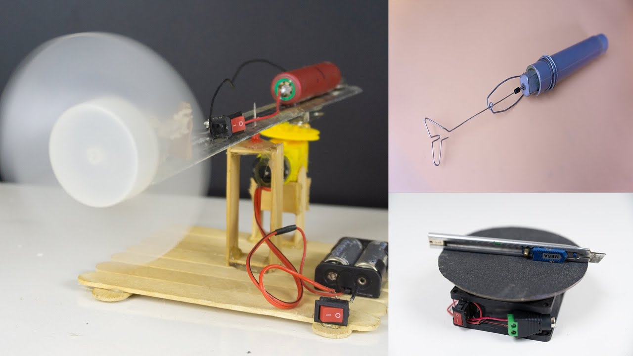 3 Simple ideas you can do with dc motor