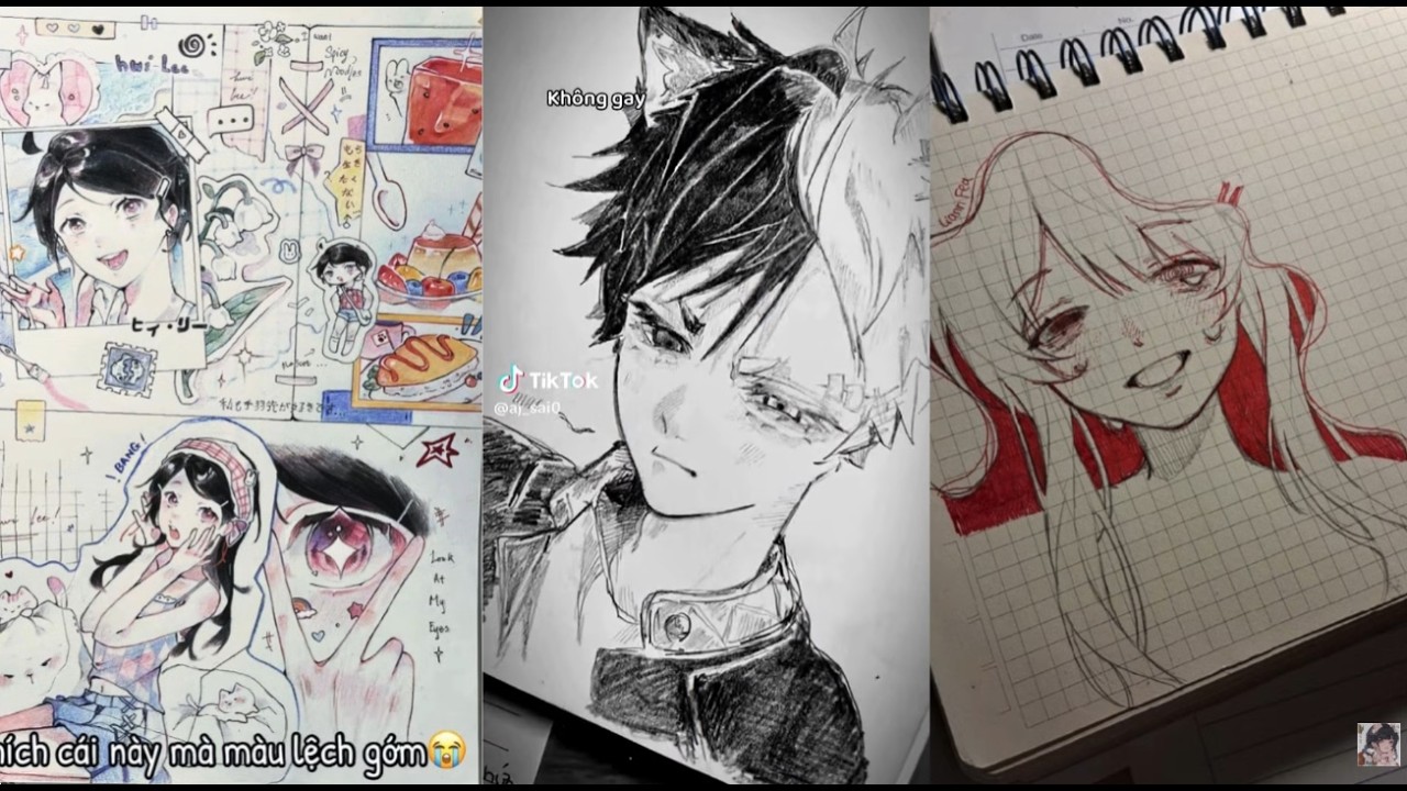 tổng hợp tiktok art của các đại thần // cap của ai vô nhận nè