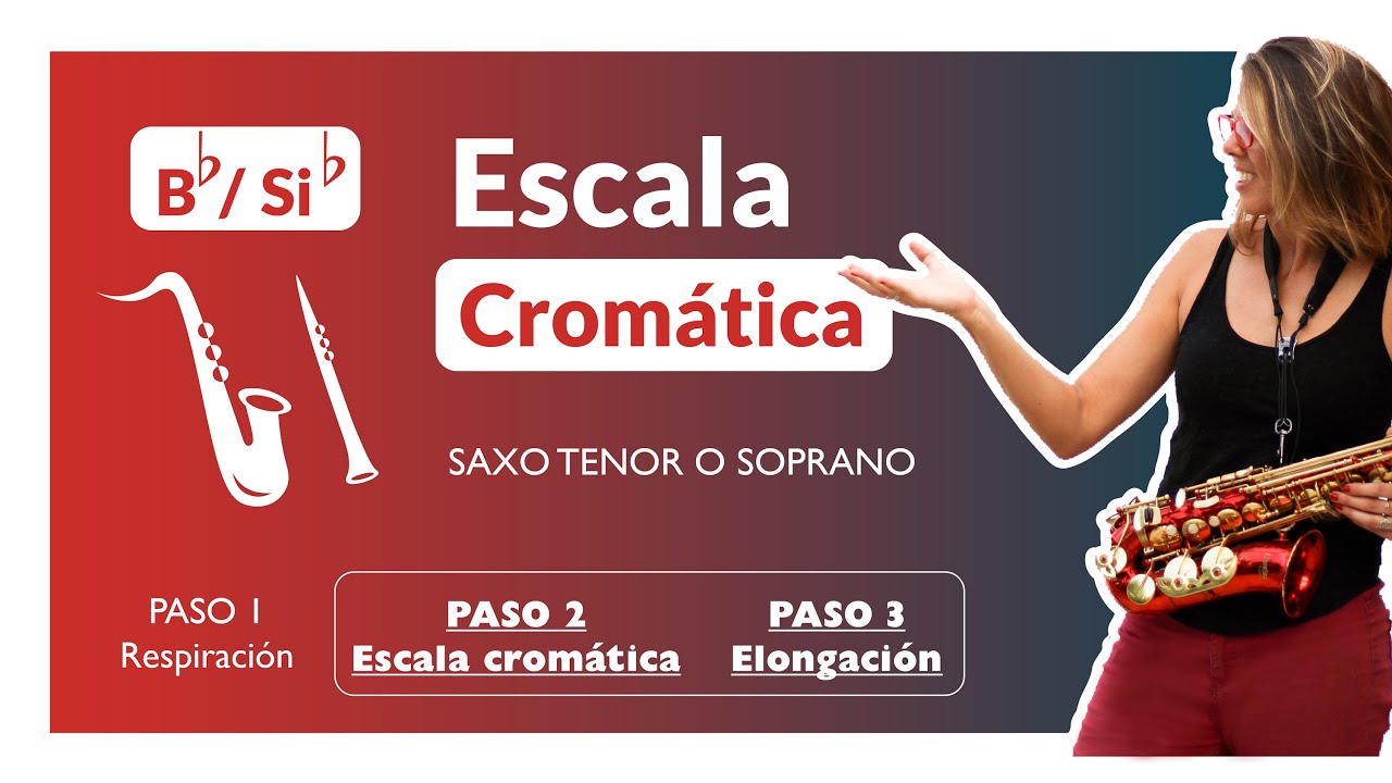 Escalas Cromáticas y Elongación para Saxo Tenor o Soprano – PASO 2 y 3 🎷🔥