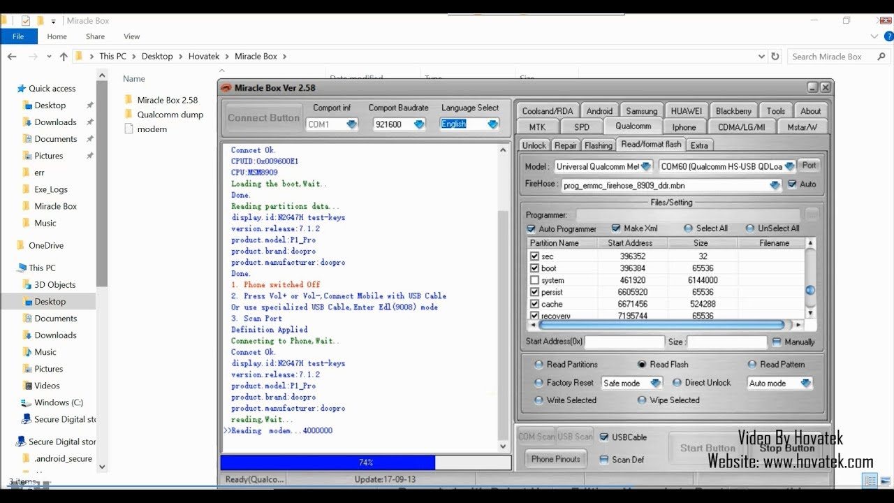 How to use Miracle Box to backup Qualcomm Android firmware