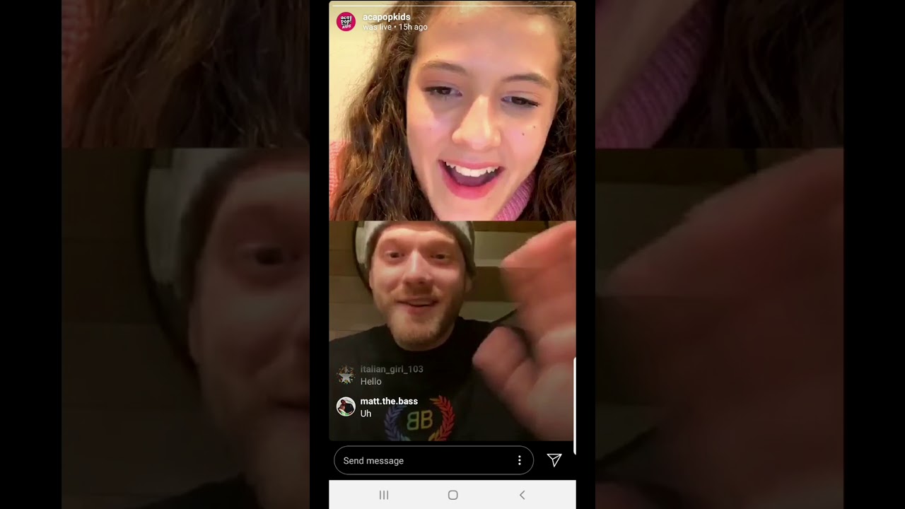 Acapopkids IG live nov 22 2019 with Eliza and Scott Hoying