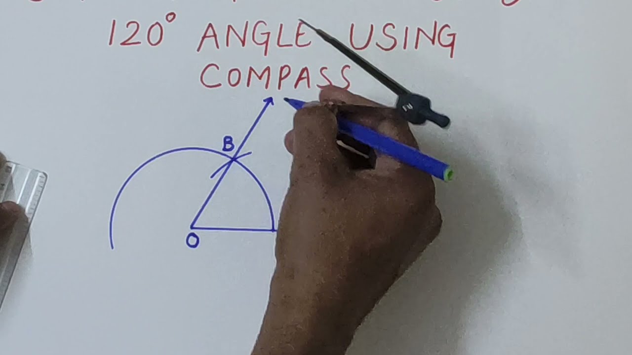 Construction of 60&deg; & 120&deg; angle using compass