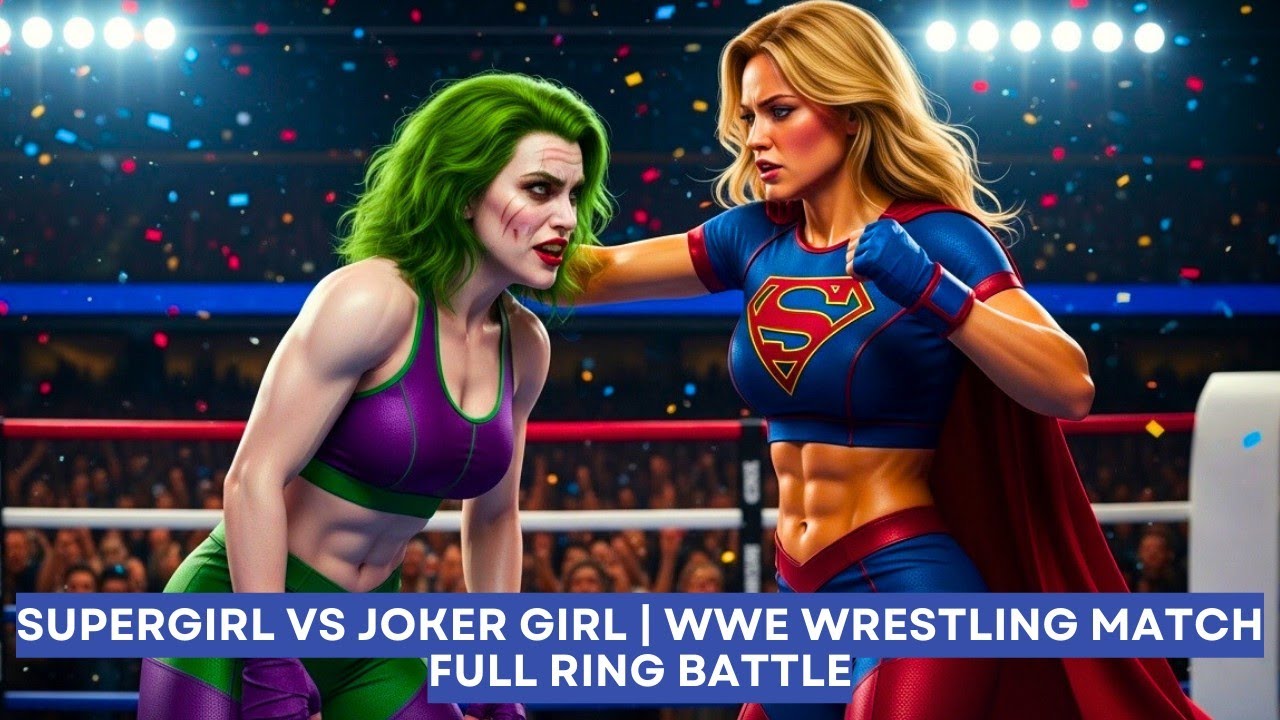 Supergirl vs Joker Girl WWE2K WWE Wrestling Match  Ring Battle wwe2k24k marvel avenger #wwe2k24 ❤‍🔥
