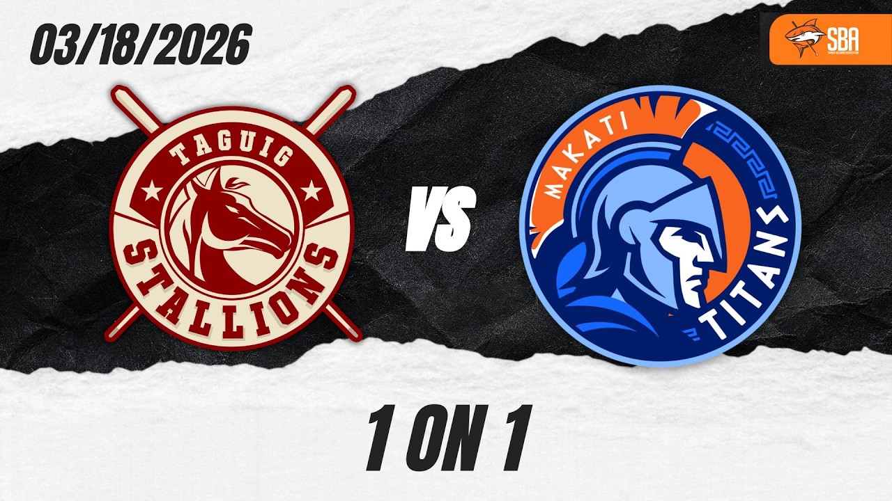 LIVE: TAGUIG STALLIONS vs. MAKATI TITANS | SBA SEASON 2 | March 18, 2026