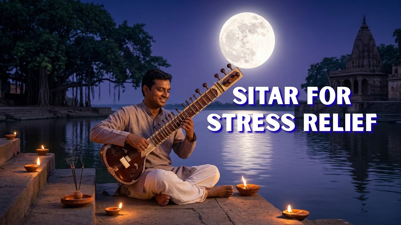Indian Sitar Music for Deep Sleep & Stress Relief – 1 Hour Peaceful Meditation Music for Calm Mind