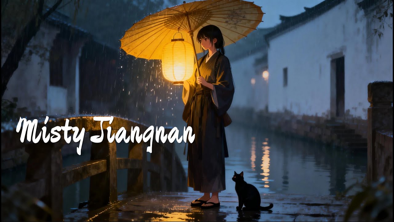 Misty Rain in Ancient Water Town #TrashRoot #CultivationMusic  #Lofi #ChineseMusic #Meditation #Zen