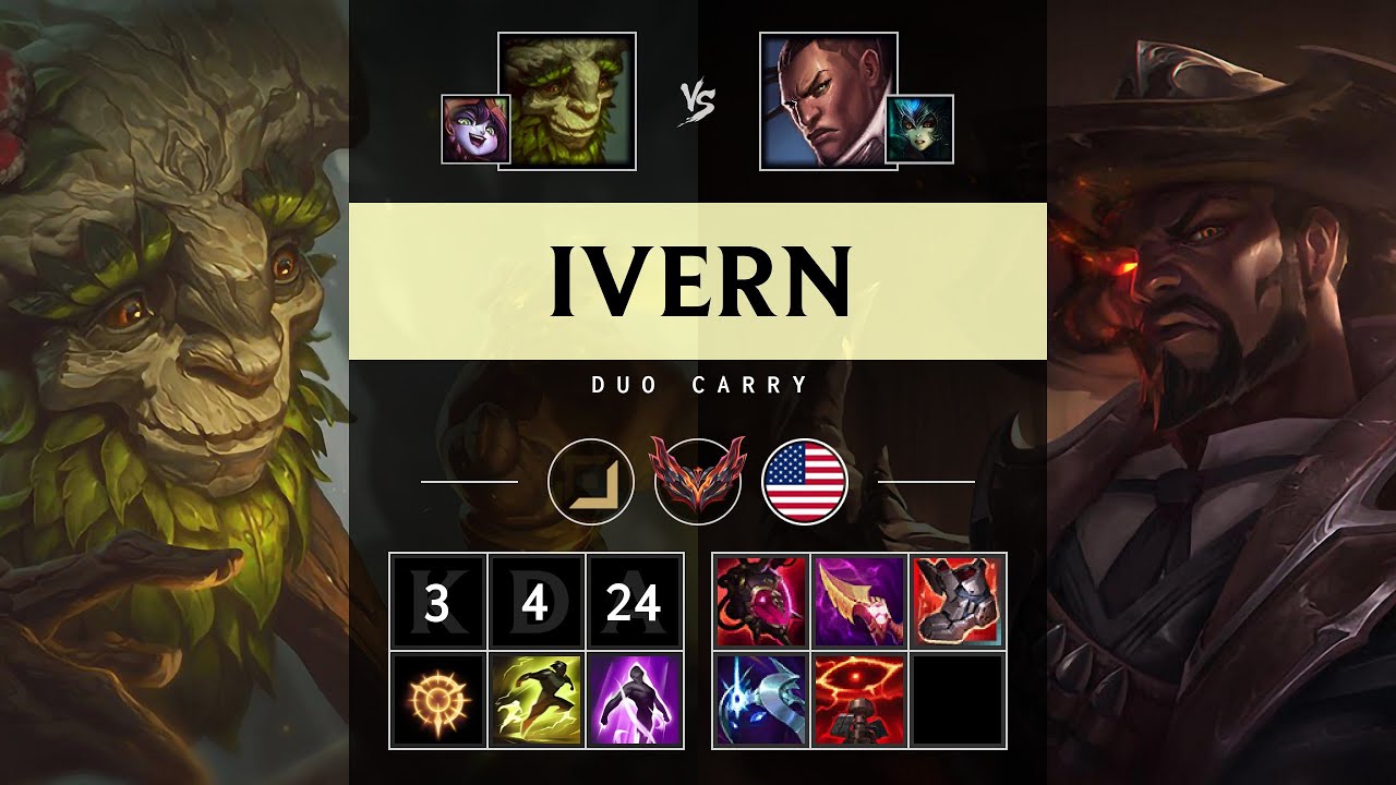Ivern Carry vs Lucian - NA Grandmaster Patch 25.13