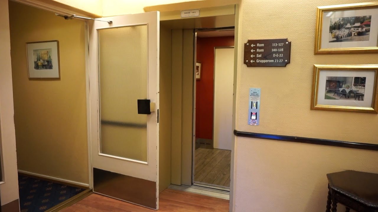Classic DEVE-Schindler hydraulic elevator (Hydroware upgrade) @ Klækken Hotell, Hønefoss, Norway