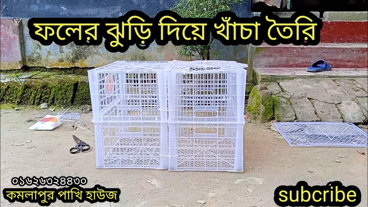ফলের ঝুড়ি দিয়ে কবুতর ও পাখির খাঁচা বানান খুব সহজে।