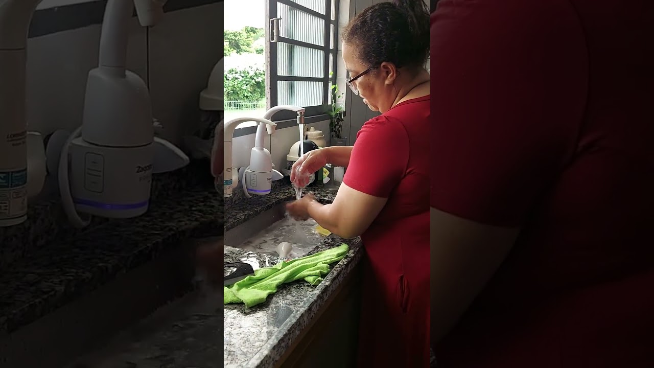 Limpando a cozinha