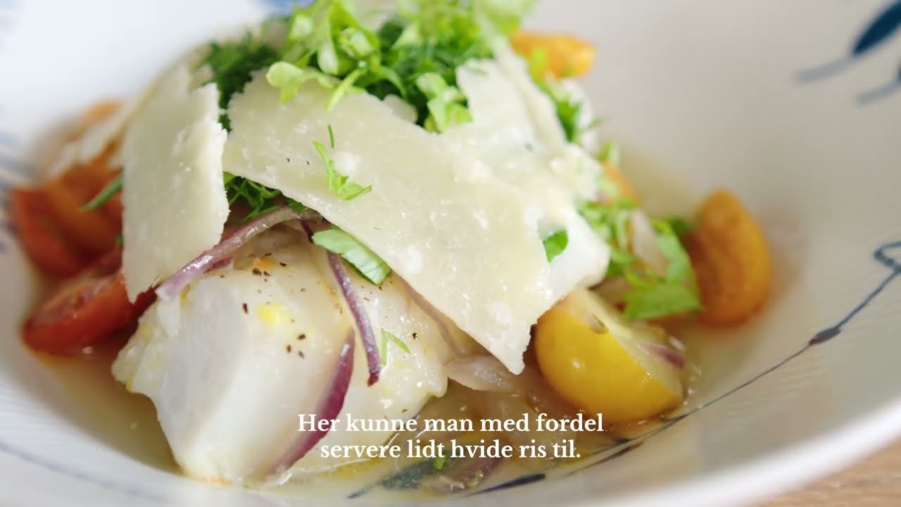Opskrift: bagt torsk med cherrytomater og citron