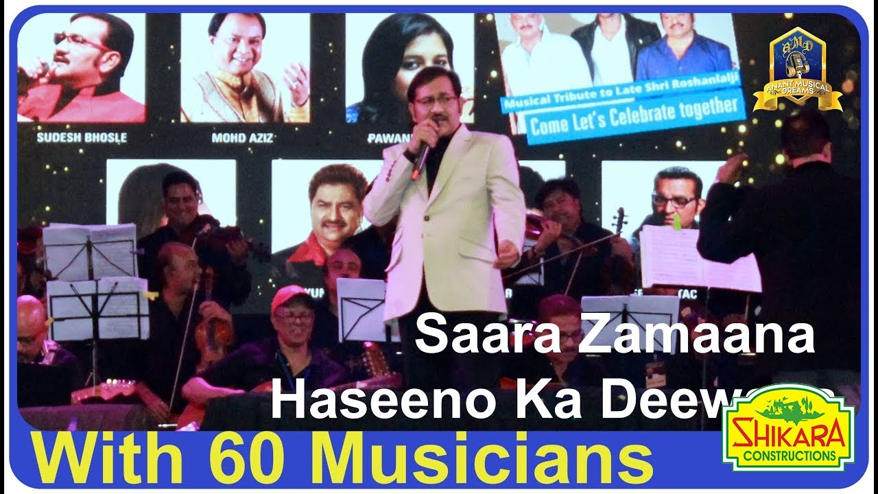 Saara Zamaana Haseeno Ka Deewana | Rajesh Roshan, Kishore Kr I Sudesh Bhosle Live I Bollywood Songs