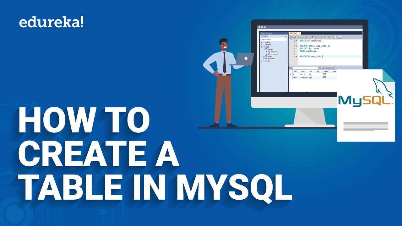 How to Create Table in MySQL | How to Create Table in MySQL Workbench | Edureka