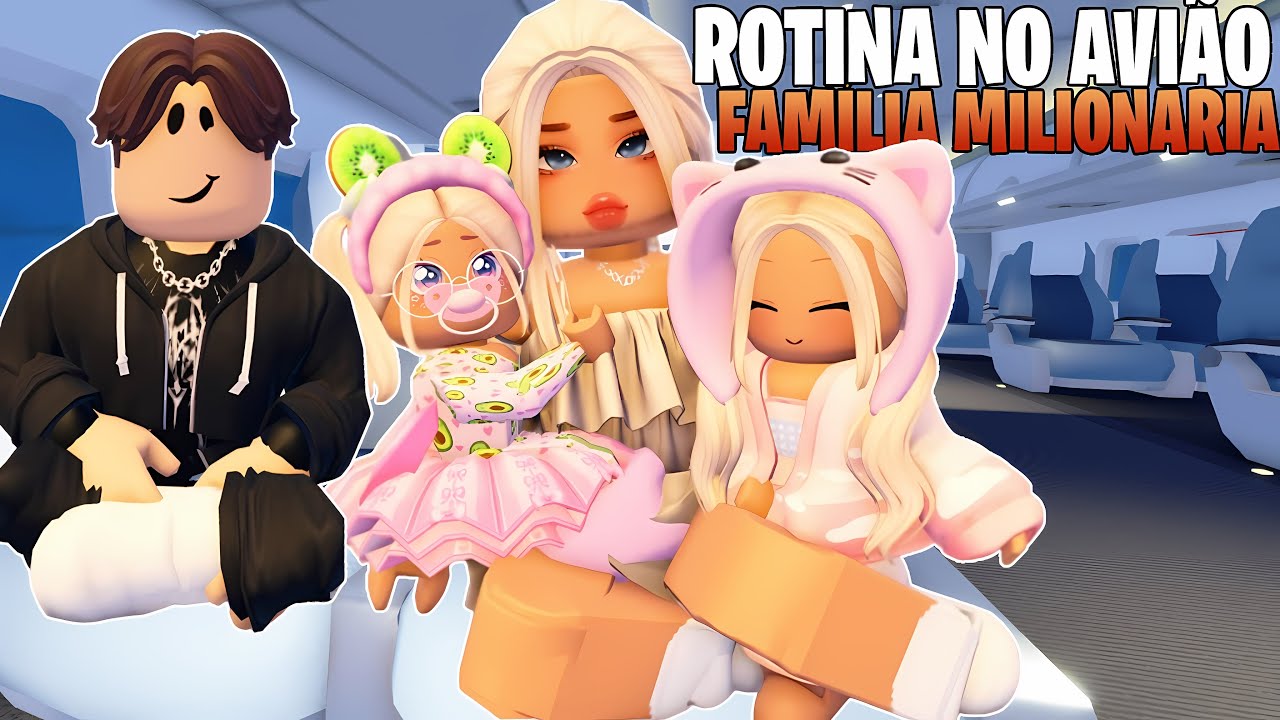 ROTINA DE UMA FAMÍLIA MILIONÁRIA VIAJANDO DE AVIÃO ✈️ PARA METRÔ LIFE RP ❤️ MELHORES ROTINAS ROBLOX