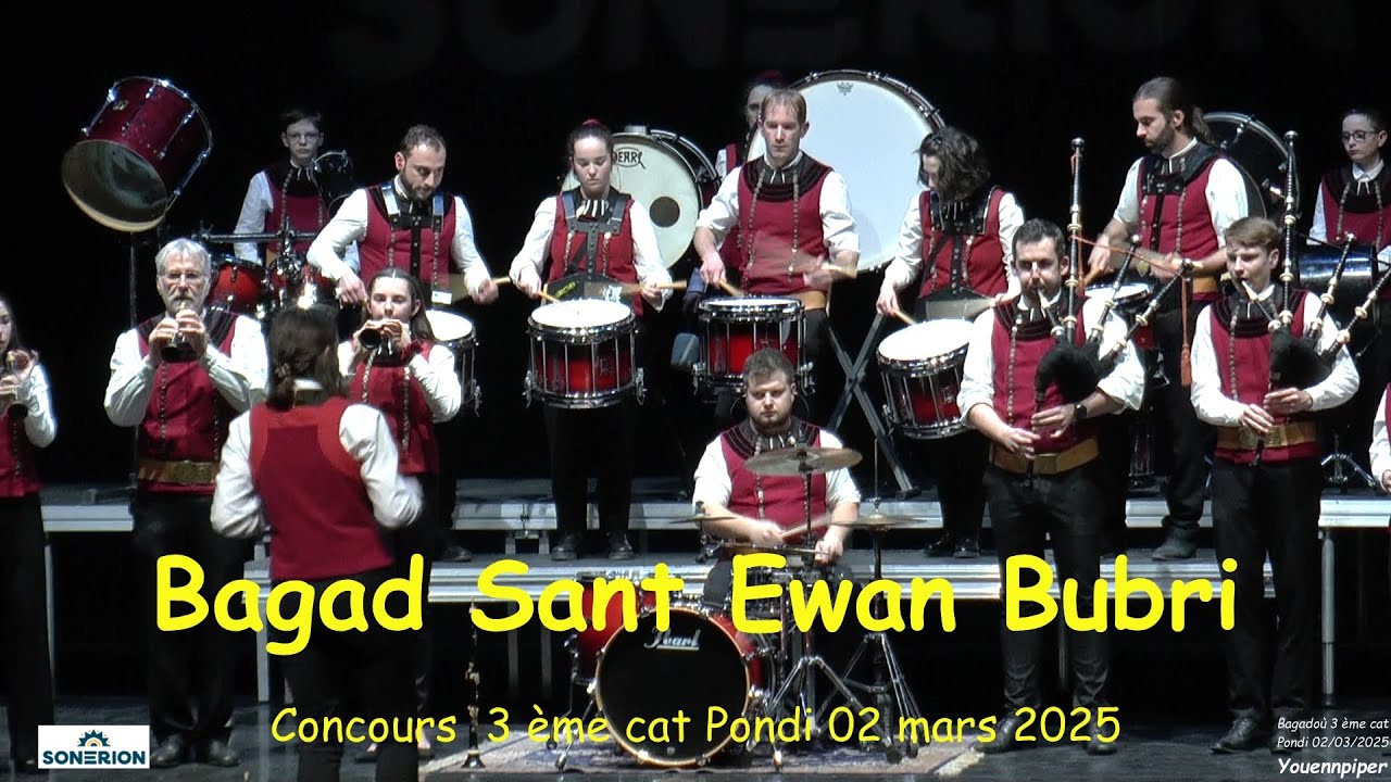 2025 Bagad Sant Ewan Bubri 3&egrave;me cat Pondi  02 mars Youennpiper
