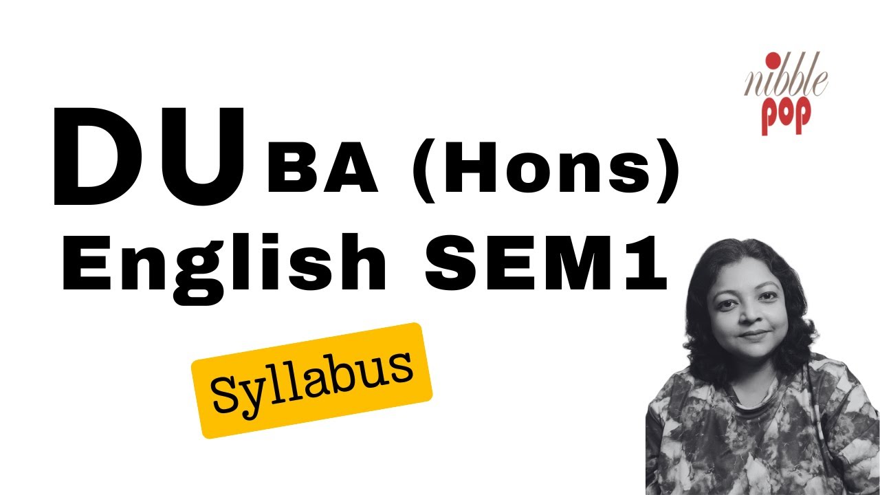 Delhi University BA (Hons) English Syllabus for Sem 1🎭 #monamimukherjee