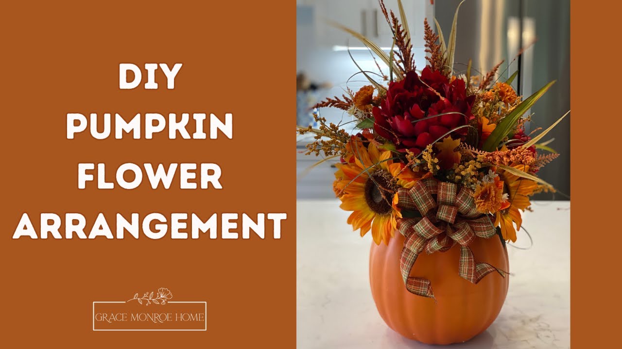How to Make a Pumpkin Flower Arrangement - DIY Pumpkin Flower Arrangement Tutorial