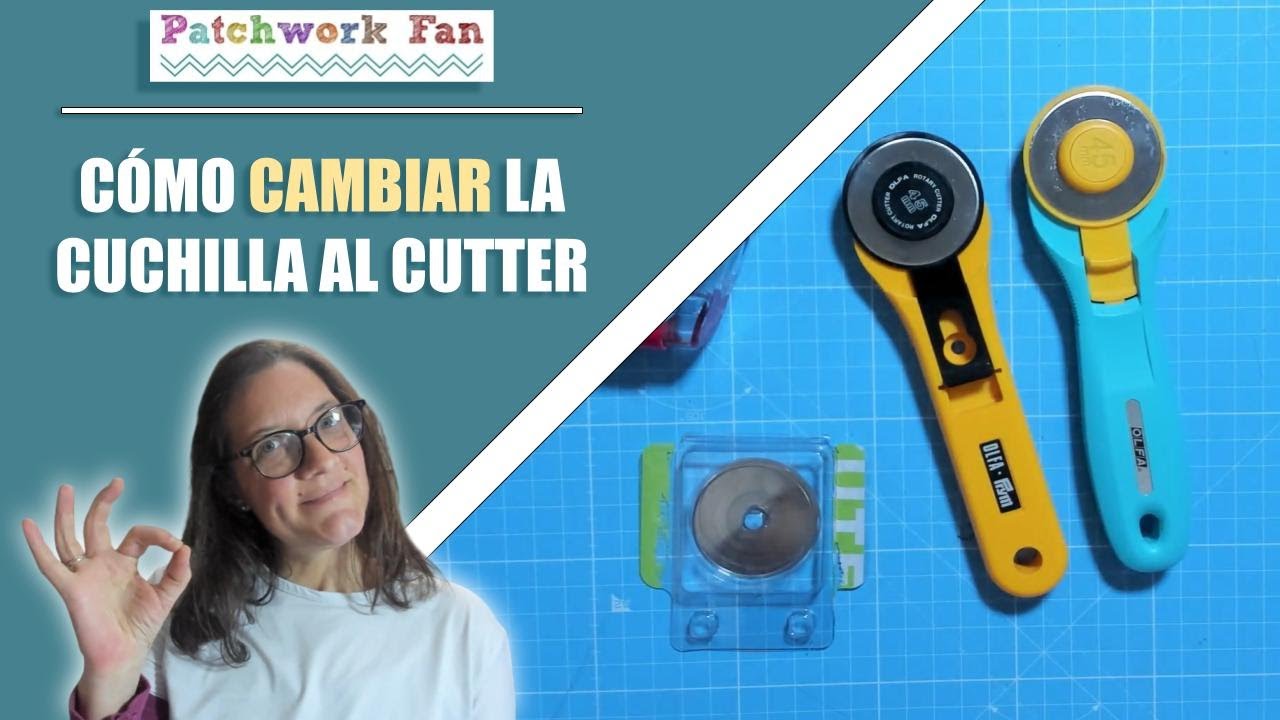 Cómo CAMBIAR la cuchilla del CUTTER rotario de #patchwork. - Consejos de patchwork.