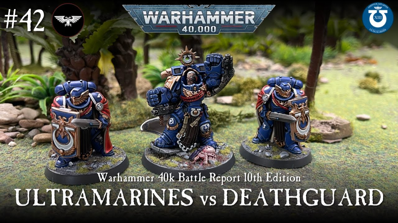 Space Marines (Ultramarines) vs Chaos (Deathguard) Warhammer 40k 10th Edition Battle Report