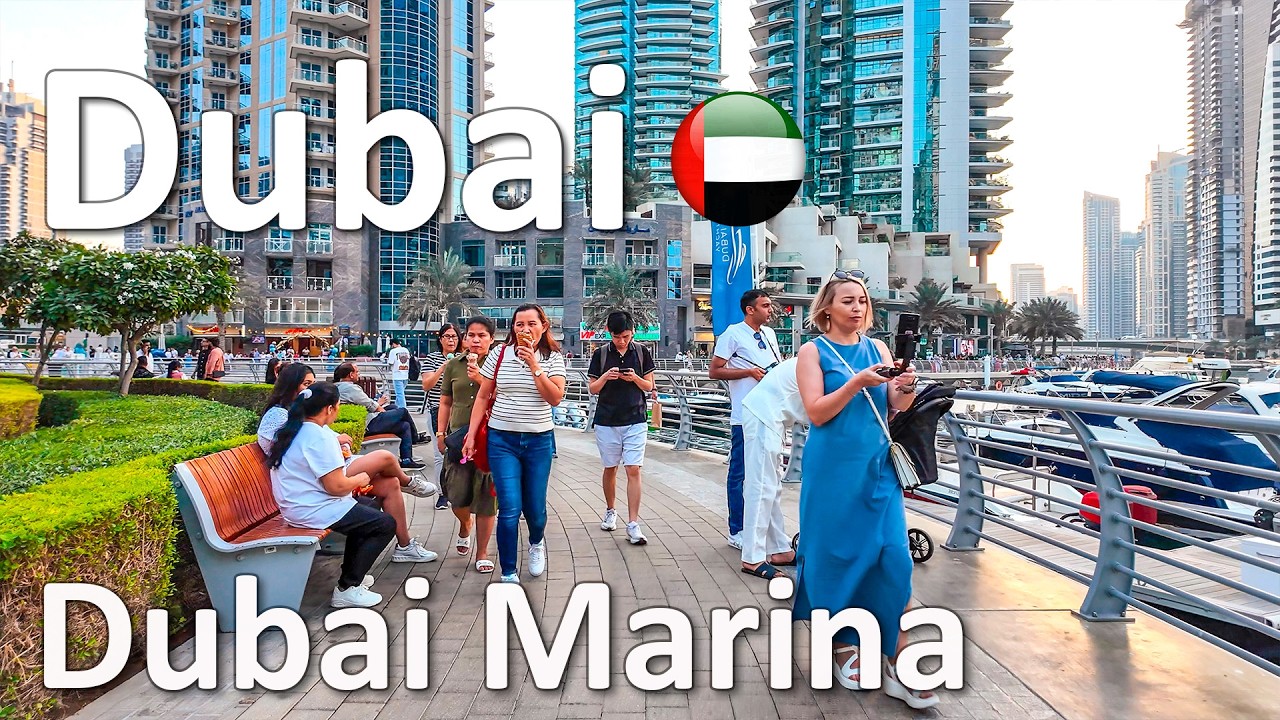 Dubai Marina Sunset Walking Tour 2026 | 4K Golden Hour Dubai Walk 🇦🇪