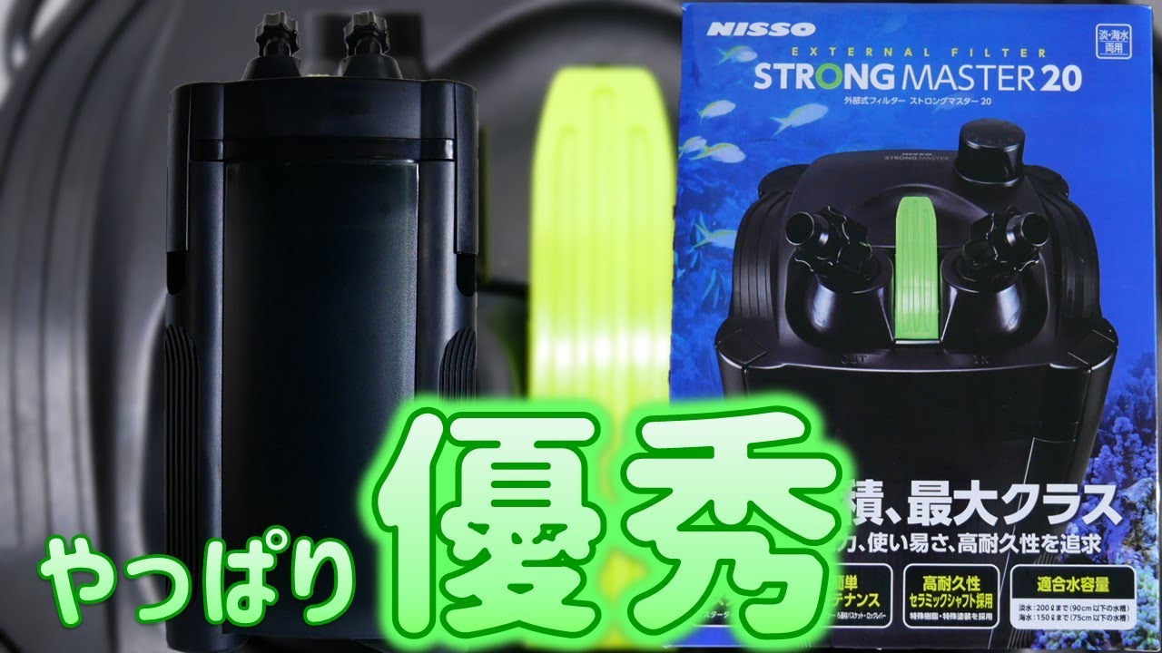 【外部式フィルター】いかに、ニッソーのストロングマスターが優れているか、証明してみた！ニッソー ストロングマスター20【ふぶきテトラ】