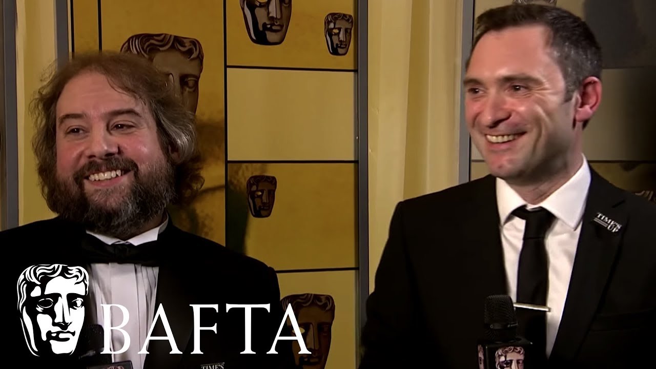 Baby Driver editors Jonathan Amos & Paul Machliss backstage interview at the EE BAFTAs 2018
