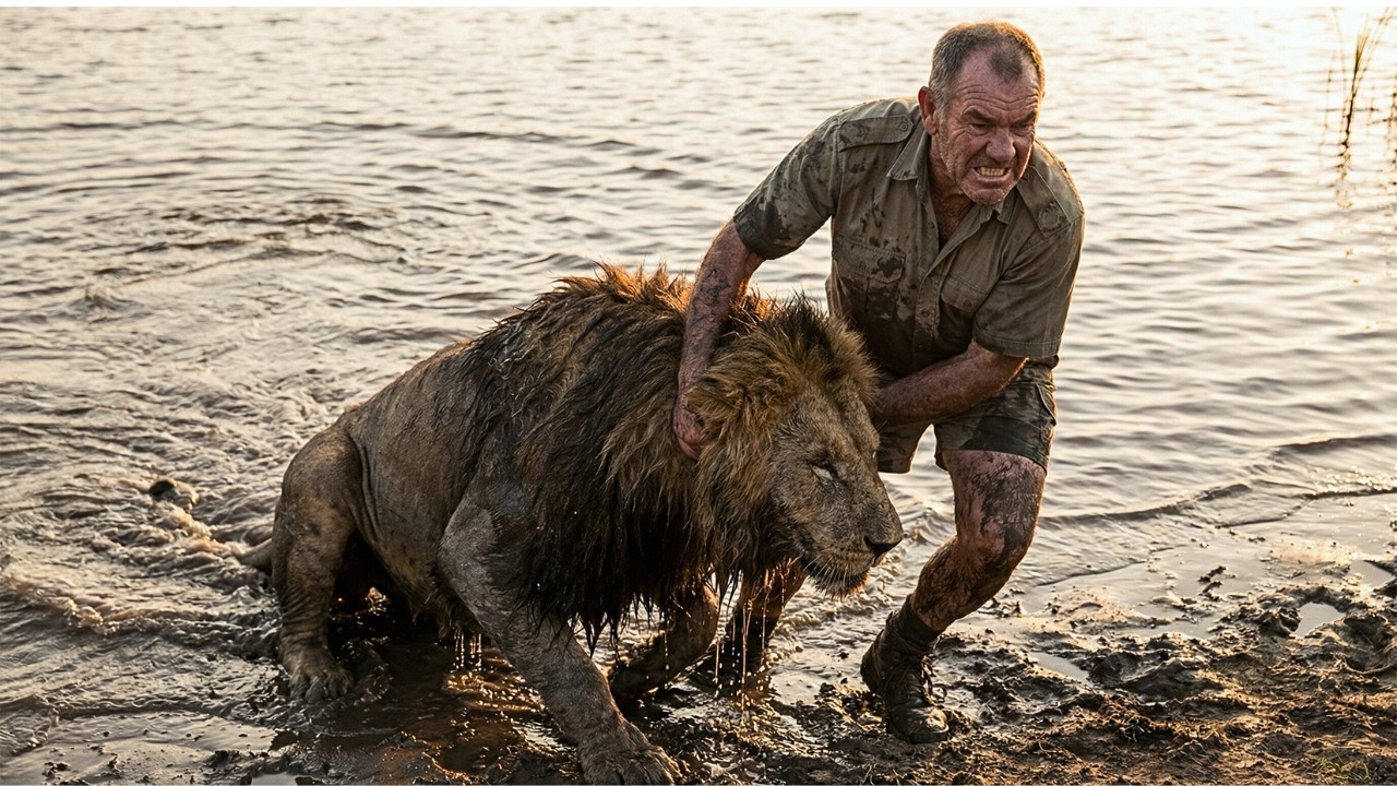 Man Rescues a Drowning Lion — What the Lion Did Next Shocked Everyone