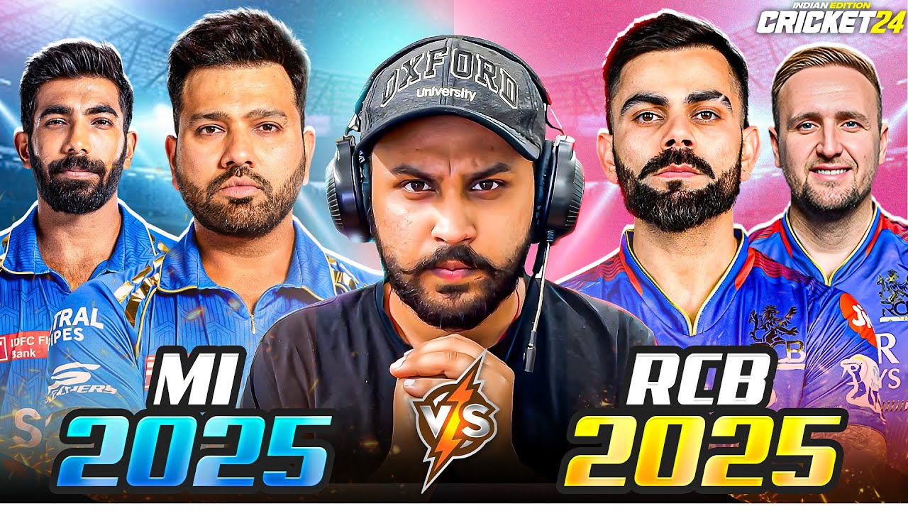 Can RCB Chase 33 Runs in Last Over🔥IPL 2025 🏆 RCB 🆚 MI - Cricket 24
