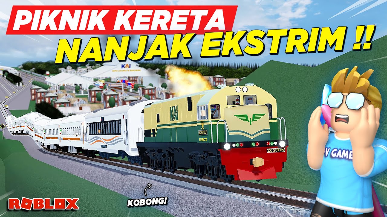 PIKNIK WISATA NAIK KERETA API VINTAGE LEWAT TANJAKAN EKSTRIM !! ROLEPLAY GAME KAI - Roblox