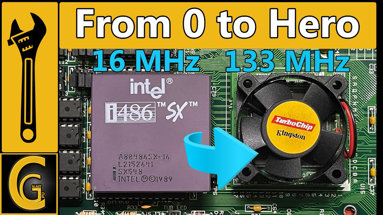 Тест Intel 486SX-16MHz и обновление до Kingston Turbochip на 133MHz (AMD 5x86-133)