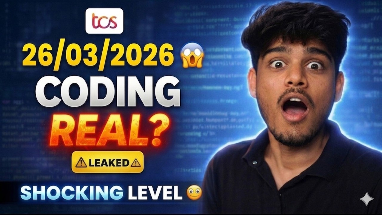 TCS NQT Coding 26/03/2026 Real Questions | TCS NQT Coding Questions
