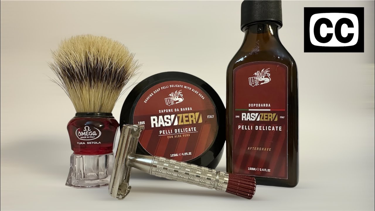Gillette Red Tip💈RASOZERO Pelli Delicate Shaving Soap & ASL💈Ωmega 81052