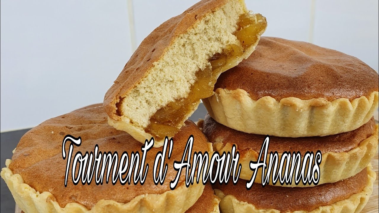 #51 Recette de Tourment d'Amour🥧 Ananas🍍100% fait maison, Amour Caché ❤, The caribbean Cake 🥧.